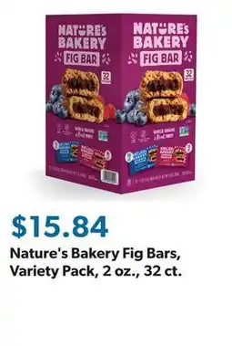 Sam's Club Nature's Bakery Fig Bars, Variety Pack, 2 oz., 32 ct offer