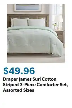Sam's Club Draper James Suri Cotton Striped 3-Piece Comforter Set, Assorted Sizes offer