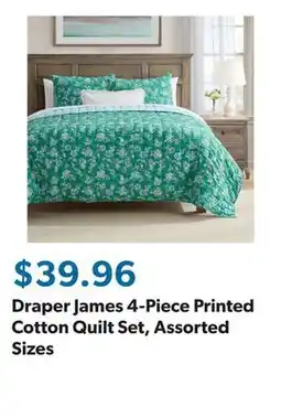 Sam's Club Draper James 4-Piece Printed Cotton Quilt Set, Assorted Sizes offer