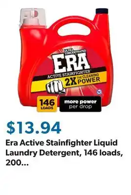 Sam's Club Era Active Stainfighter Liquid Laundry Detergent, 146 loads, 200 fl. oz offer