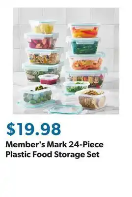Sam's Club Member's Mark 24-Piece Plastic Food Storage Set offer