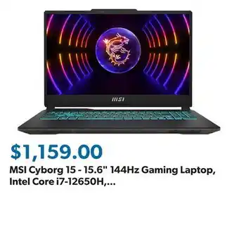 Sam's Club MSI Cyborg 15 - 15.6 144Hz Gaming Laptop, Intel Core i7-12650H, 16GB DDR5, 1TB NVME SSD, Windows 11 offer