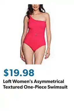 Sam's Club Loft Women's Asymmetrical Textured One-Piece Swimsuit offer