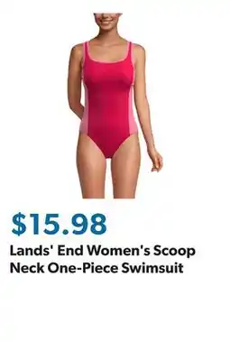 Sam's Club Lands' End Women's Scoop Neck One-Piece Swimsuit offer