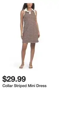 TJ Maxx Collar Striped Mini Dress offer