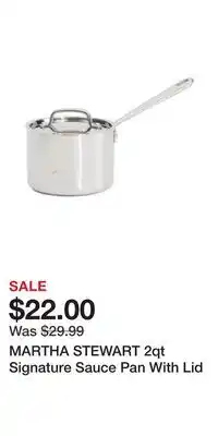TJ Maxx MARTHA STEWART 2qt Signature Sauce Pan With Lid offer