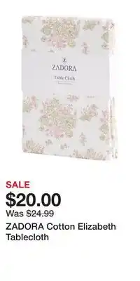 TJ Maxx ZADORA Cotton Elizabeth Tablecloth offer