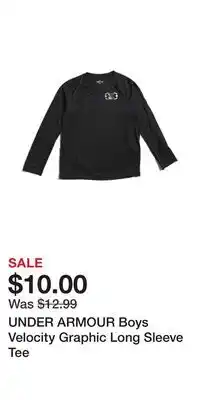 TJ Maxx UNDER ARMOUR Boys Velocity Graphic Long Sleeve Tee offer
