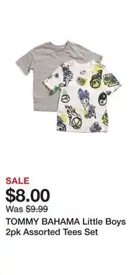 TJ Maxx TOMMY BAHAMA Little Boys 2pk Assorted Tees Set offer