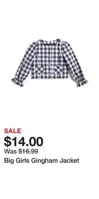 TJ Maxx Big Girls Gingham Jacket offer