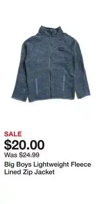 TJ Maxx Big Boys Lightweight Fleece Lined Zip Jacket offer