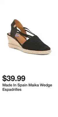 TJ Maxx Made In Spain Maika Wedge Espadrilles offer
