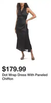 TJ Maxx Dot Wrap Dress With Paneled Chiffon offer