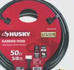 The Home Depot HUSKY 50' Heavy-Duty Hose Brass thread couplings offer