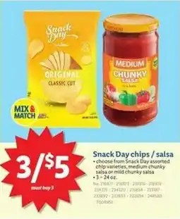 Lidl Snack day chips/salsa offer