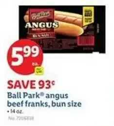 Lidl Ball Park angus beef franks, bun size offer