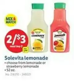 Lidl Solevita lemonade offer