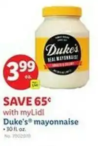 Lidl Duke's mayonnaise offer