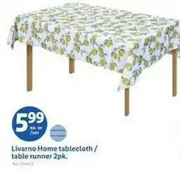 Lidl Livarno home tablecloth table runner offer