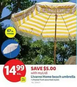 Lidl Livarno home beach umbrella offer