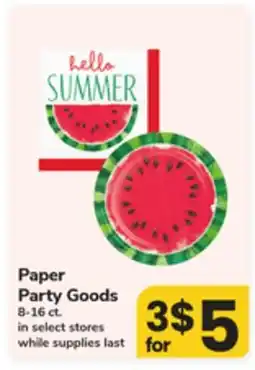 ACME Paper Party Goods offer