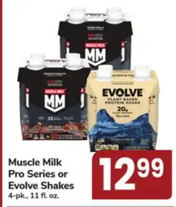 ACME Muscle Milk Pro Series or Evolve Shakes offer