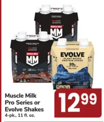 ACME Muscle Milk Pro Series or Evolve Shakes offer