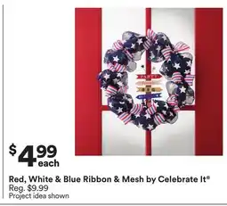 Michaels Red, White & Blue Ribbon & Mesh by Celebrate It offer