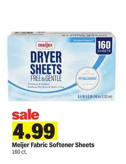 Meijer Meijer Fabric Softener Sheets offer