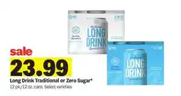 Meijer Long Drink Traditional or Zero Sugar offer