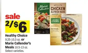 Meijer Healthy Choice 9.25-10.3 oz. or Marie Callender's Meals 10.5-13 oz offer