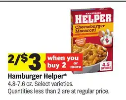Meijer Hamburger Helper offer