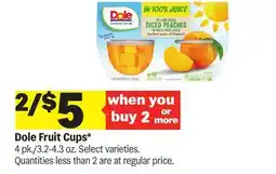 Meijer Dole Fruit Cups offer
