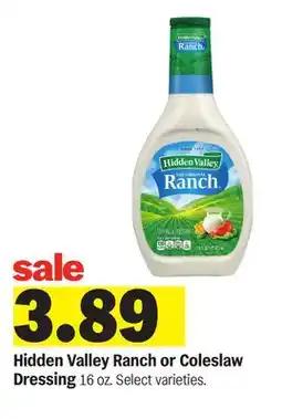 Meijer Hidden Valley Ranch or Coleslaw Dressing offer