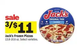 Meijer Jack's Frozen Pizzas offer