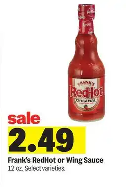 Meijer Frank's RedHot or Wing Sauce offer