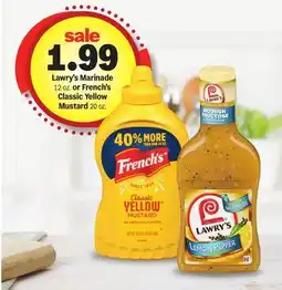 Meijer Lawry's Marinade 12 oz. or French's Classic Yellow Mustard 20 oz offer