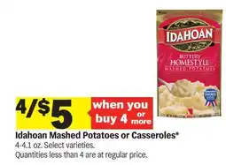 Meijer Idahoan Mashed Potatoes or Casseroles offer