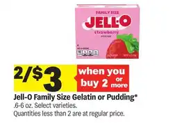 Meijer Jell-O Family Size Gelatin or Pudding offer