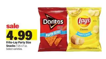 Meijer Frito-Lay Party Size Snacks offer