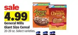 Meijer General Mills Giant Size Cereal offer