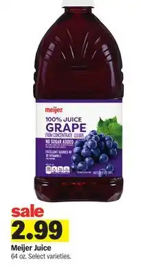 Meijer Meijer Juice offer