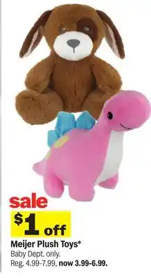 Meijer Meijer Plush Toys offer