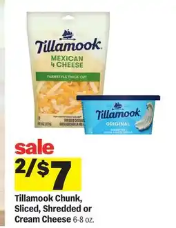 Meijer Tillamook Chunk, Sliced, Shredded or Cream Cheese offer
