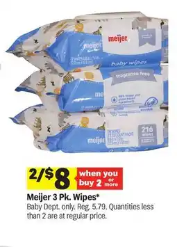 Meijer Meijer 3 Pk. Wipes offer