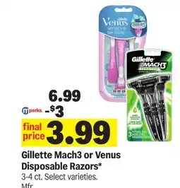 Meijer Gillette Mach3 or Venus Disposable Razors offer