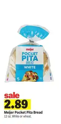 Meijer Meijer Pocket Pita Bread offer