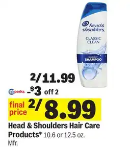 Meijer Head & Shoulders Hair Care Products offer