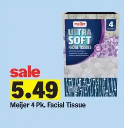 Meijer Meijer 4 Pk. Facial Tissue offer