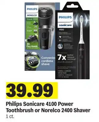 Meijer Philips Sonicare 4100 Power Toothbrush or Norelco 2400 Shaver offer
